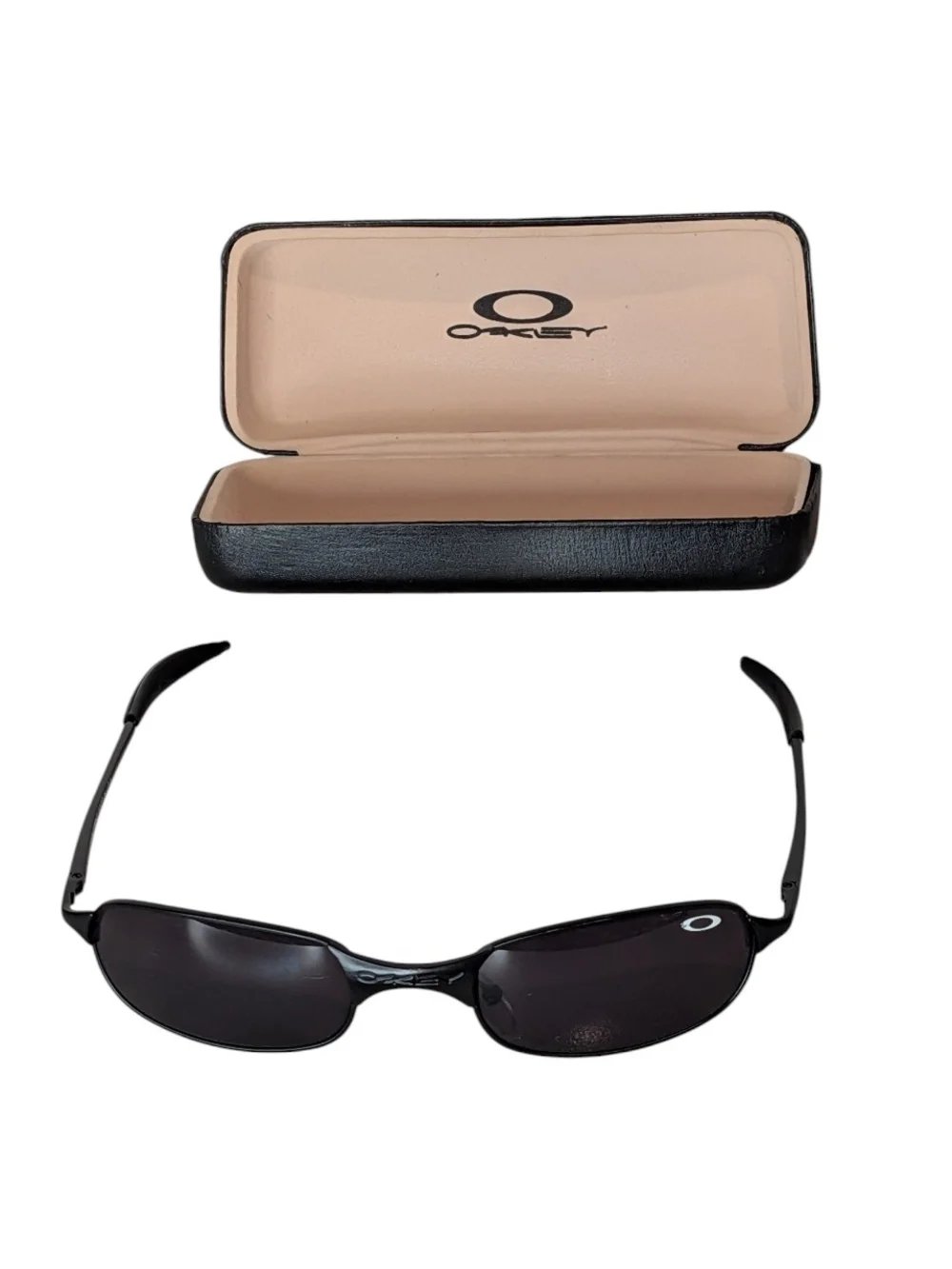 Vintage Oakley Sado SAD0346 Sunglasses Black Made USA Y2K w/ Original Case